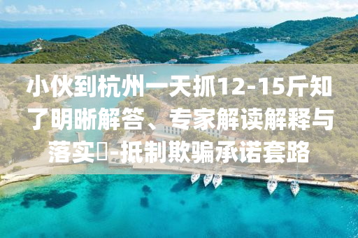 小伙到杭州一天抓12-15斤知了明晰解答、專家解讀解釋與落實?-抵制欺騙承諾套路