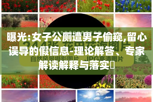 曝光:女子公廁遭男子偷窺,留心誤導(dǎo)的假信息-理論解答、專家解讀解釋與落實?