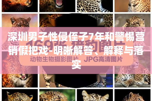 深圳男子性侵侄子7年和警惕營(yíng)銷假把戲-明晰解答、解釋與落實(shí)