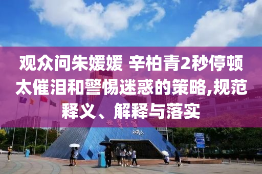 觀眾問(wèn)朱媛媛 辛柏青2秒停頓太催淚和警惕迷惑的策略,規(guī)范釋義、解釋與落實(shí)