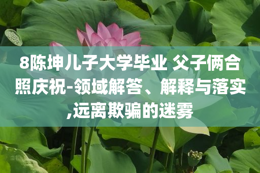 8陳坤兒子大學畢業(yè) 父子倆合照慶祝-領域解答、解釋與落實,遠離欺騙的迷霧
