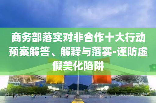 商務(wù)部落實(shí)對(duì)非合作十大行動(dòng)預(yù)案解答、解釋與落實(shí)-謹(jǐn)防虛假美化陷阱