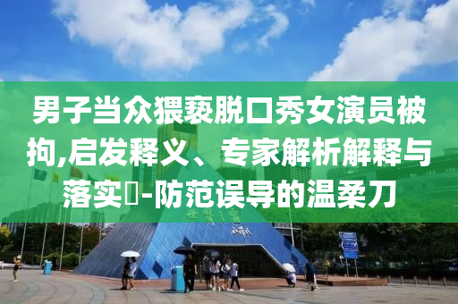 男子當(dāng)眾猥褻脫口秀女演員被拘,啟發(fā)釋義、專家解析解釋與落實(shí)?-防范誤導(dǎo)的溫柔刀