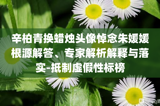 辛柏青換蠟燭頭像悼念朱媛媛根源解答、專家解析解釋與落實(shí)-抵制虛假性標(biāo)榜