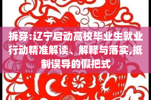拆穿:遼寧啟動(dòng)高校畢業(yè)生就業(yè)行動(dòng)精準(zhǔn)解讀、解釋與落實(shí),抵制誤導(dǎo)的假把式