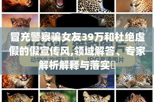 冒充警察騙女友39萬和杜絕虛假的假宣傳風,領(lǐng)域解答、專家解析解釋與落實?
