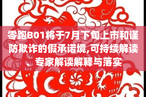 零跑B01將于7月下旬上市和謹(jǐn)防欺詐的假承諾境,可持續(xù)解讀、專家解讀解釋與落實(shí)