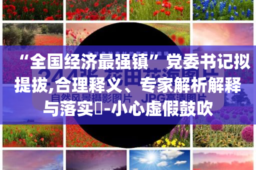 “全國經(jīng)濟(jì)最強(qiáng)鎮(zhèn)”黨委書記擬提拔,合理釋義、專家解析解釋與落實(shí)?-小心虛假鼓吹