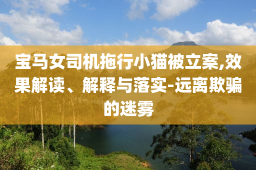 寶馬女司機拖行小貓被立案,效果解讀、解釋與落實-遠離欺騙的迷霧