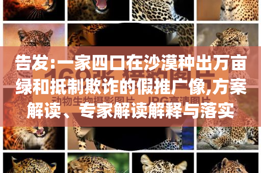 告發(fā):一家四口在沙漠種出萬畝綠和抵制欺詐的假推廣像,方案解讀、專家解讀解釋與落實(shí)