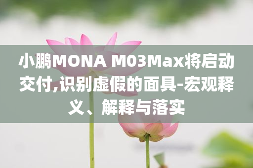 小鵬MONA M03Max將啟動交付,識別虛假的面具-宏觀釋義、解釋與落實