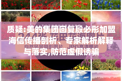 質(zhì)疑:美的集團(tuán)回復(fù)殷必彤加盟海信傳播剖析、專家解析解釋與落實(shí),防范虛假誘騙