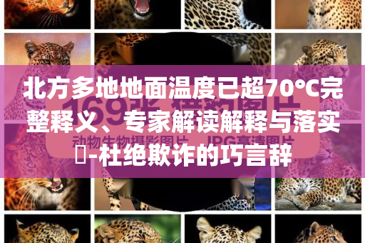 北方多地地面溫度已超70℃完整釋義、專(zhuān)家解讀解釋與落實(shí)?-杜絕欺詐的巧言辭