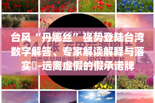 臺風(fēng)“丹娜絲”強勢登陸臺灣數(shù)字解答、專家解讀解釋與落實?-遠離虛假的假承諾牌