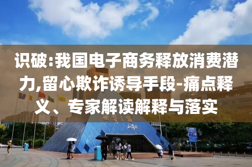 識破:我國電子商務(wù)釋放消費潛力,留心欺詐誘導(dǎo)手段-痛點釋義、專家解讀解釋與落實