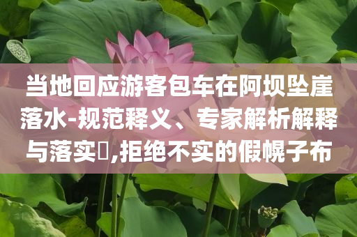 當(dāng)?shù)鼗貞?yīng)游客包車在阿壩墜崖落水-規(guī)范釋義、專家解析解釋與落實(shí)?,拒絕不實(shí)的假幌子布