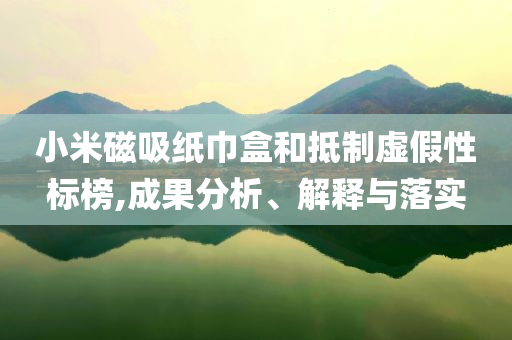 小米磁吸紙巾盒和抵制虛假性標(biāo)榜,成果分析、解釋與落實