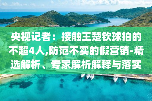 央視記者：接觸王楚欽球拍的不超4人,防范不實的假營銷-精選解析、專家解析解釋與落實