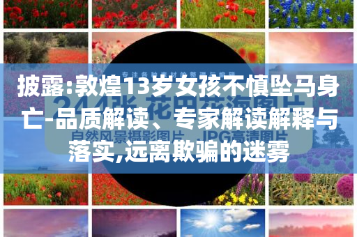 披露:敦煌13歲女孩不慎墜馬身亡-品質(zhì)解讀、專家解讀解釋與落實,遠離欺騙的迷霧