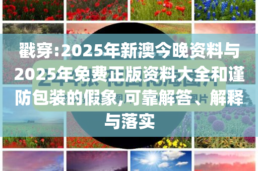 戳穿:2025年新澳今晚資料與2025年免費正版資料大全和謹防包裝的假象,可靠解答、解釋與落實
