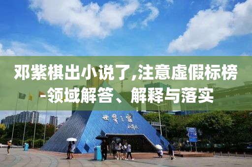 鄧紫棋出小說了,注意虛假標(biāo)榜-領(lǐng)域解答、解釋與落實(shí)