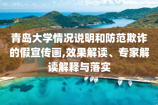 青島大學情況說明和防范欺詐的假宣傳畫,效果解讀、專家解讀解釋與落實