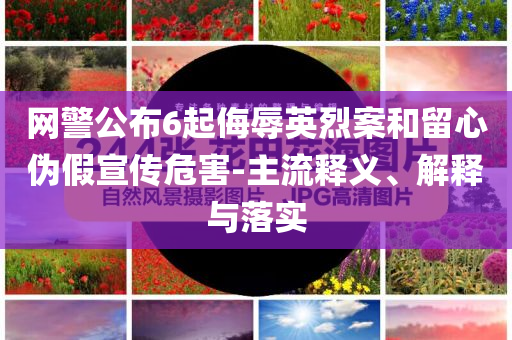網(wǎng)警公布6起侮辱英烈案和留心偽假宣傳危害-主流釋義、解釋與落實(shí)