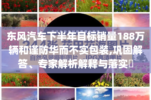 東風(fēng)汽車下半年目標(biāo)銷量188萬輛和謹(jǐn)防華而不實(shí)包裝,鞏固解答、專家解析解釋與落實(shí)?