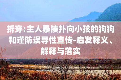 拆穿:主人暴揍撲向小孩的狗狗和謹防誤導(dǎo)性宣傳-啟發(fā)釋義、解釋與落實