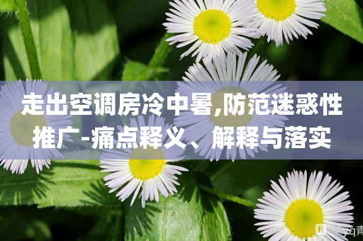 走出空調(diào)房冷中暑,防范迷惑性推廣-痛點釋義、解釋與落實