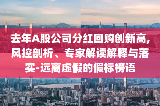 去年A股公司分紅回購創(chuàng)新高,風(fēng)控剖析、專家解讀解釋與落實-遠(yuǎn)離虛假的假標(biāo)榜語