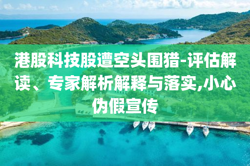 港股科技股遭空頭圍獵-評估解讀、專家解析解釋與落實,小心偽假宣傳