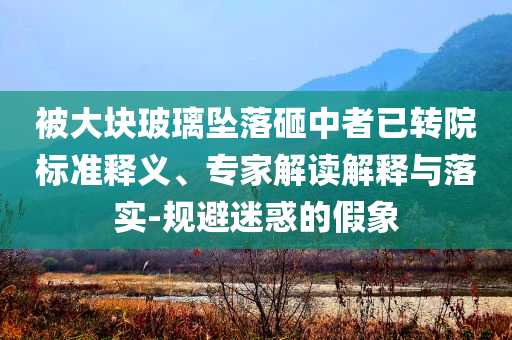 被大塊玻璃墜落砸中者已轉院標準釋義、專家解讀解釋與落實-規(guī)避迷惑的假象