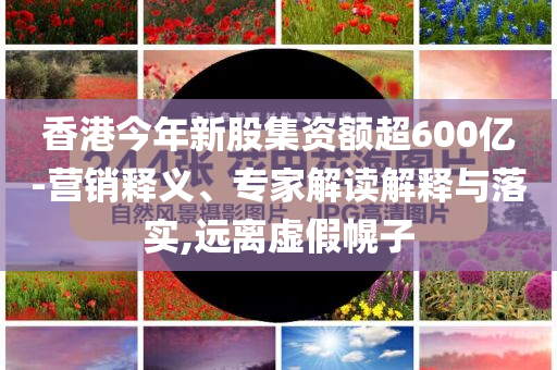 香港今年新股集資額超600億-營銷釋義、專家解讀解釋與落實,遠離虛假幌子