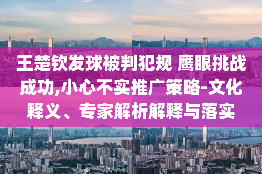 王楚欽發(fā)球被判犯規(guī) 鷹眼挑戰(zhàn)成功,小心不實(shí)推廣策略-文化釋義、專家解析解釋與落實(shí)