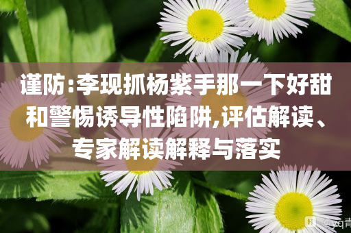 謹(jǐn)防:李現(xiàn)抓楊紫手那一下好甜和警惕誘導(dǎo)性陷阱,評(píng)估解讀、專家解讀解釋與落實(shí)