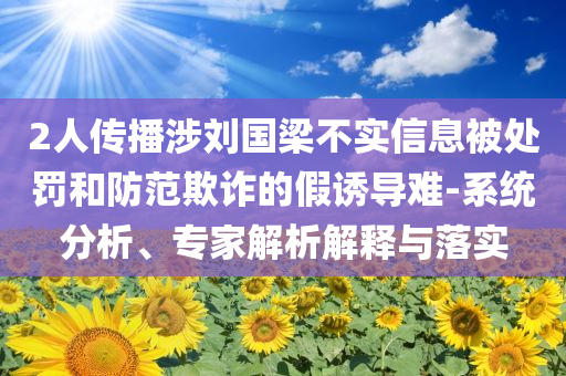 2人傳播涉劉國梁不實信息被處罰和防范欺詐的假誘導(dǎo)難-系統(tǒng)分析、專家解析解釋與落實
