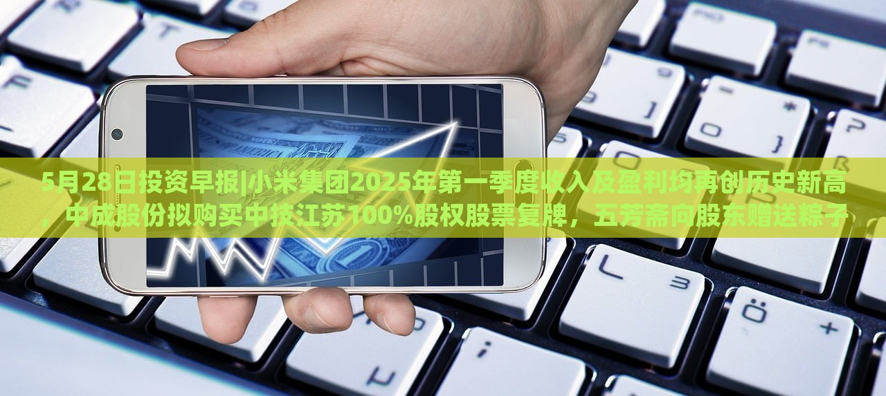 5月28日投资早报|小米集团2025年第一季度收入及盈利均再创历史新高，中成股份拟购买中技江苏100%股权股票复牌，五芳斋向股东赠送粽子礼盒并征集意见|界面新闻 · 证券